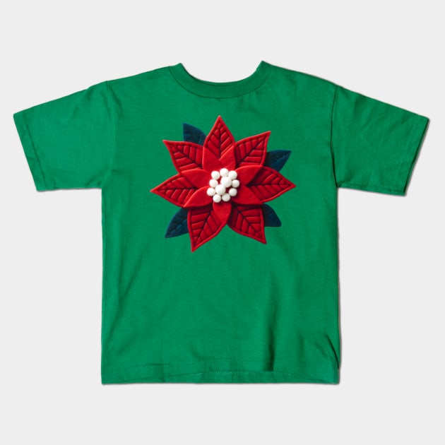 Poinsettia Kids T-Shirt by Sobalvarro